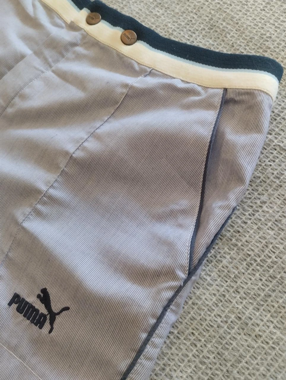 Puma Short de sport rayé blanc et bleu marine pour femmes M Léger été Y2K – photo 6